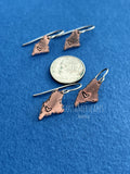 Lewiston Strong Copper and Titanium Earrings