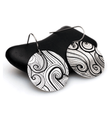 Lyra aluminum graphic earrings