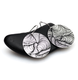 zentangle earrings abstract jewelry lightweight silver aluminum graphic earrings