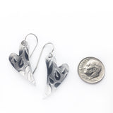Superlight heart earrings - petals