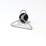 Pro-choice coat hanger lapel pin in sterling silver