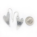 Superlight heart earrings - roses