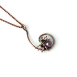 The Itsy Bitsy Spider minimalist necklace in copper