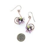 Delilah blooming spider earrings with titanium ear wires