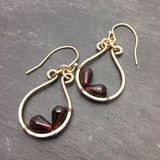 Garnet Teardrop Earrings