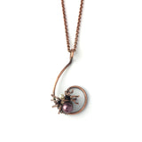 The Itsy Bitsy Spider minimalist necklace in copper