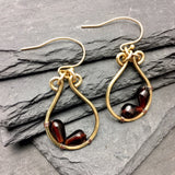 Garnet Teardrop Earrings
