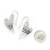 Superlight heart earrings - abstract