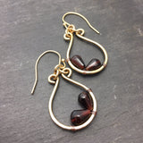 Garnet Teardrop Earrings