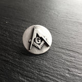 Masonic Blue Lodge lapel pin in sterling silver