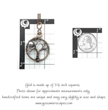 Simple tree of life necklace with full moon pearl