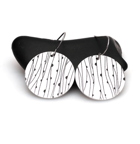silver aluminum earrings surgical steel ear wires