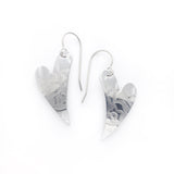 Superlight heart earrings - roses