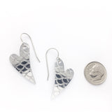 Superlight heart earrings - mermaid scales