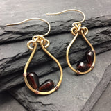 Garnet Teardrop Earrings