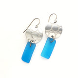 Circles vibrant blue earrings