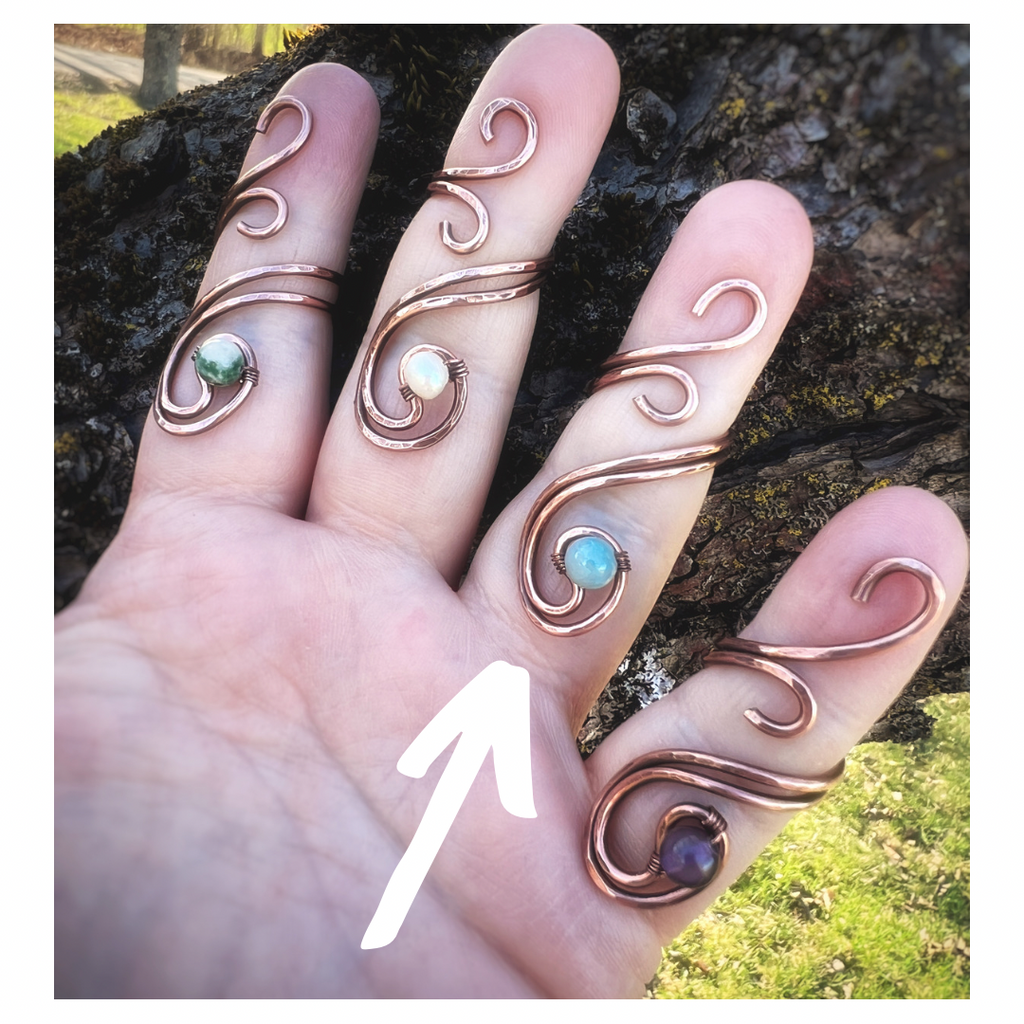 Yarn Ring - Andromeda Right / Fluorite