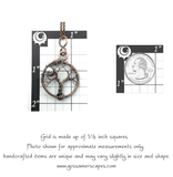 Simple tree of life necklace with full moon pearl